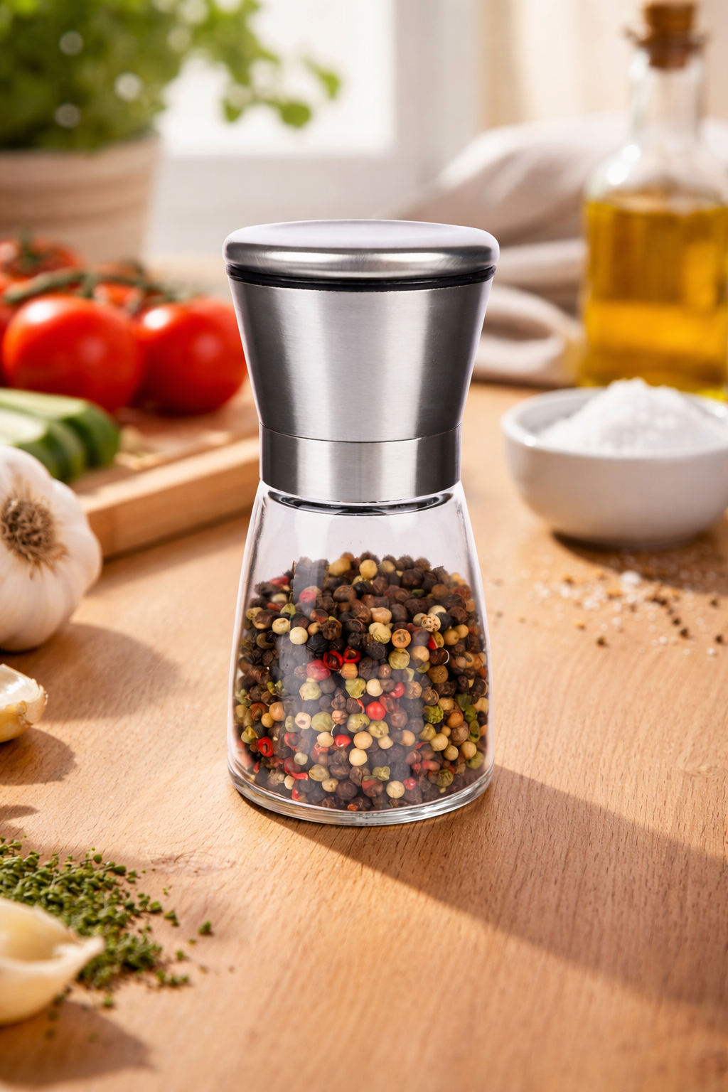 Moulin à poivre en Verre et Mécanisme en céramique