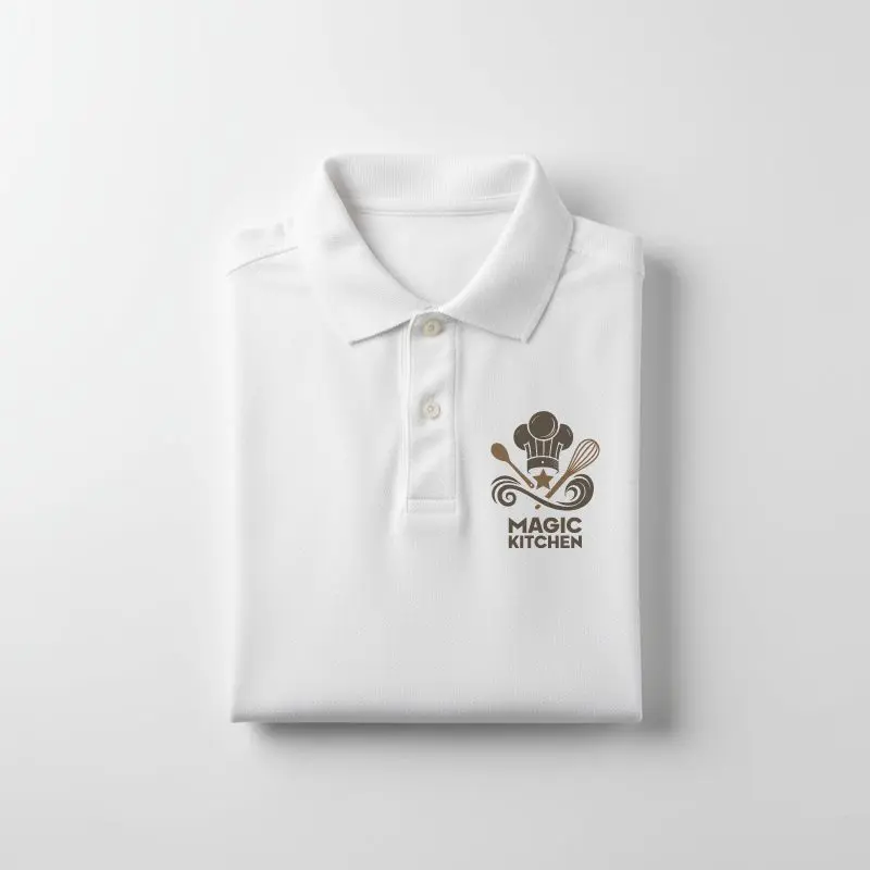 Polo Officiel Magic Kitchen – Blanc Signature – Image 2