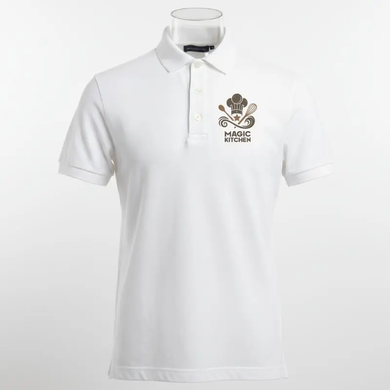 Polo Officiel Magic Kitchen – Blanc Signature – Image 3