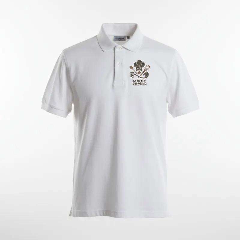 Polo Officiel Magic Kitchen – Blanc Signature – Image 4